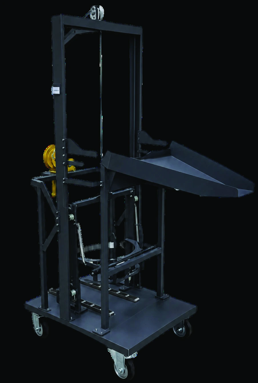Mobile bucket lifting equipment