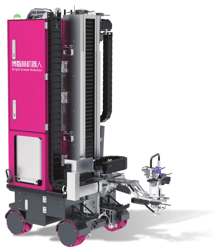 NP320 indoor spraying robot with vertical lift and mobile spraying assembly